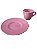 Jogo De Xícaras de Café Com Pires 6 Unidades - Acrílica - Cor Rosa Bebê - Imagem 2