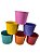 10 Vasinho 1 Litro Para Flor Plantas Jardim Decoração Alegre Coloridos - Imagem 1