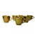 Kit 12 Xícara Pequena Café Cafézinho Dourada Linda - 50 ML - Imagem 2