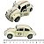 Miniatura Fusca HERBIE 53 Carro Coleção Abre Portas Colecionável - Imagem 3