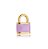 Pingente cadeado colors lilac dourado - Imagem 1