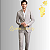 Costume  de Terno Slim Bege claro tom de areia - Imagem 2