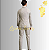 Costume  de Terno Slim Bege claro tom de areia - Imagem 3