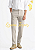 Calça social bege claro masculina slim tecido alfaiataria - Imagem 1