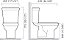 BACIA COM CAIXA ACOPLADA PRETA SABATINI IP IP5112 + IC 5412 ICASA - Imagem 2