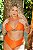 CONJUNTO BIQUÍNI CORTININHA LARANJA PLUS SIZE - Imagem 1
