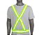 Colete de segurança em X verde ou laranja com refletivo Plastcor - Imagem 2