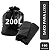 Saco de lixo 200 litros preto com 100un 0.4 - Imagem 1
