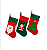 Enfeite Natal Meia de Natal decoração enfeite natalino verde ou vermelho - Imagem 1