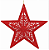 Kit Enfeite Natal Estrela 15cm decoração enfeite natalino vermelho - Imagem 1