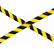Fita Zebrada 70mmx200m amarelo com preto para demarcação e sinalização sem adesivo - Imagem 4