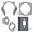 KIT JUNTAS 5 PC ROCADEIRA 43CC / 52CC - Imagem 1