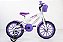 Bicicleta Infantil Menina Aro 16 violeta com acessório - Imagem 1