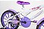 Bicicleta Infantil Menina Aro 16 violeta com acessório - Imagem 3