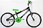 Bicicleta Infantil  Aro 20 preta com verde - Imagem 1