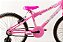 Bicicleta Infantil Menina Aro 20 rosa com rodinha - Imagem 3