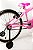 Bicicleta Infantil Menina Aro 20 rosa com rodinha - Imagem 2