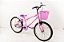 Bicicleta Infantil Menina Aro 20 com acessórios e cadeira de bonecaa - Imagem 2