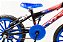 Bicicleta aro 16 infantil Preta/Azul homem aranha - Imagem 2
