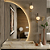 Espelho Meia Lua Lapidado com LED Decorativo Moderno - Imagem 1