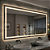 Espelho Com LED Duplo + Moldura em PVC Preta - Imagem 1