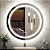 Espelho Decorativo Redondo Jateado LED Duplo Frontal e Verso - Imagem 1