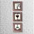 Kit de Quadros Decorativos para Cozinha I Love Coffee - Imagem 1