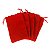 Kit 50 Pçs Saquinho de Veludo Tam. 10x15 Vermelho Com Cordão - Imagem 1