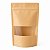 Saco Kraft Stand Up Visor Transparente Zip 50un Tam 9x14 - Imagem 1