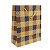 Kit 12 Unidade Sacolas Kraft 24x19x8cm Quadriculado - Imagem 2