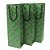 Kit 10 Sacola Para Presente Garrafa Verde Xadrez 35x11x8cm Premium - Imagem 5