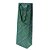 Kit 10 Sacola Para Presente Garrafa Verde Xadrez 35x11x8cm Premium - Imagem 1