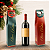 Kit 10 Sacolas Kraft de garrafa Vinho Natal 39x8x8cm - Imagem 1