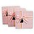 Kit com 3 Caixas De Presente Cor Rosa com Laço Dourado 3 Tamanhos - Imagem 4