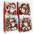 Kit 12 Sacolas de Presente Natalinas Papai Noel 26x32x10cm - Imagem 2