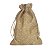 Kit com 10 Saquinhos de Juta 14x20 cm Cor Dourado com Cordão para Fechamento - Imagem 2