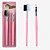 3 Kits De 2 Pincéis de Maquiagem Escovinha Pente Para Sobrancelha e Pincel Rosa - Imagem 2