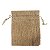 Kit com 10 Saquinhos de Juta 7x9 cm Cor Dourado com Cordão para Fechamento - Imagem 2