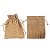 Kit com 10 Saquinhos de Juta 8x10 cm Cor Dourado com Cordão para Fechamento - Imagem 1