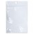 100 un Saco Hermético 9x13 cm Fundo Branco Visor c/ Furo - Imagem 2