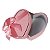 Kit 3 Caixas Para Presente Formato Coração Rosa com Laço - Imagem 4
