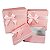 Kit com 3 Caixas De Presente Rosa Com Gliter e Laço Decorativo 3 Medidas - Imagem 3