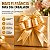10 Peças Laço Fácil Para Presente Fio Dourado Tamanho 18mm x 34 cm - Imagem 2