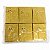 Kit 12 Caixinhas para Conjunto de Bijuterias 7x9cm Dourado - Imagem 1