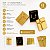 Kit 12 Caixinhas para Conjunto de Bijuterias 7x9cm Dourado - Imagem 2