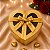 Caixas Coração com Visor Presente Luxo Decorada Dourado - Imagem 1