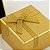 Kit 24 Caixinha De Presente para Anel Tamanho 5x5  Dourado - Imagem 2