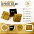Kit 24 Caixinha De Presente para Anel Tamanho 5x5  Dourado - Imagem 4