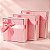 Caixa Para Presente Rosa com Laço decorativo Kit 3 Peças - Imagem 1