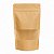 Saco Stand Up Pouch Kraft Zip Lock 14x22 Visor 50 Unidades - Imagem 1